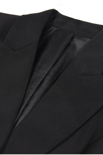 Black Peak Lapel Single Breasted Women Blazer